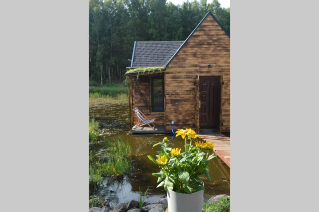 Heather Hut, Off-Grid Cottage On A Pond+2 Ha Darzkowo 외부 사진